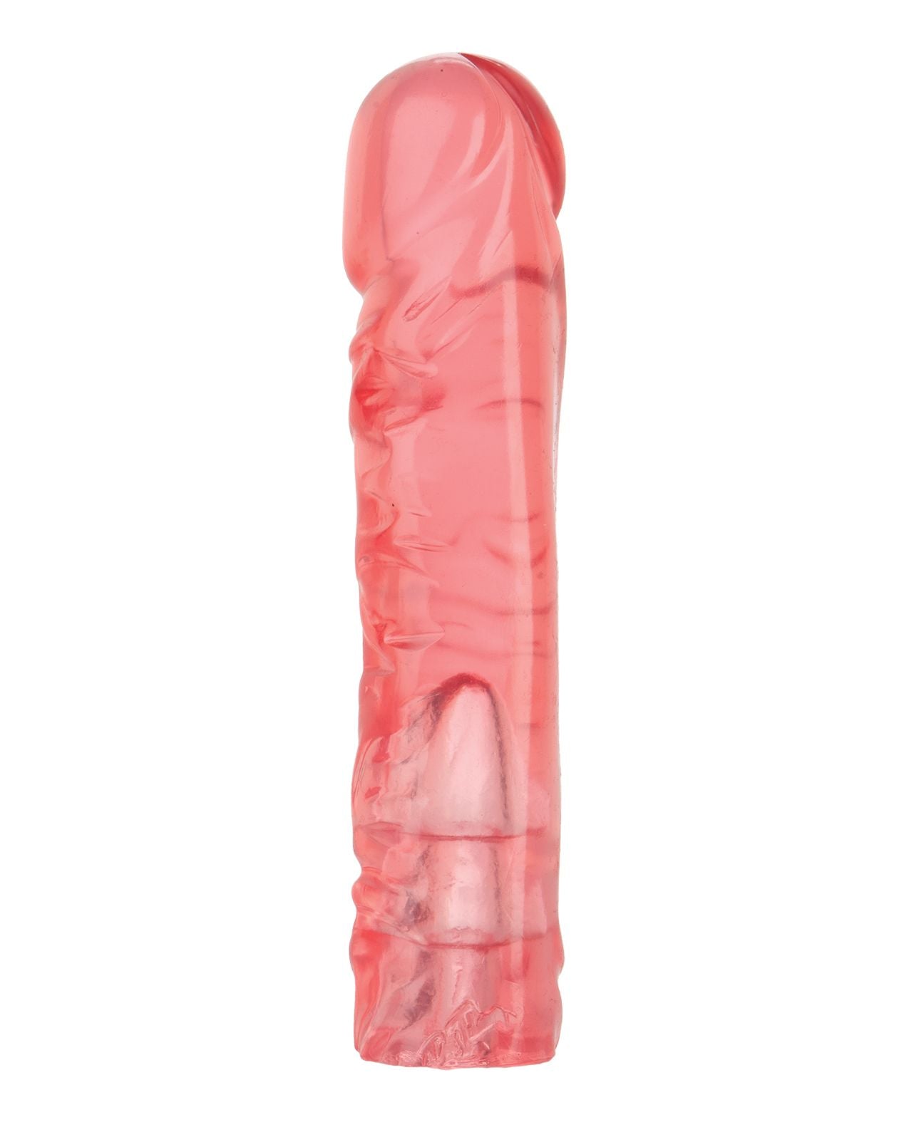 Vac-U-Lock - 8 Inch Pink Dong - Crystal Jellies