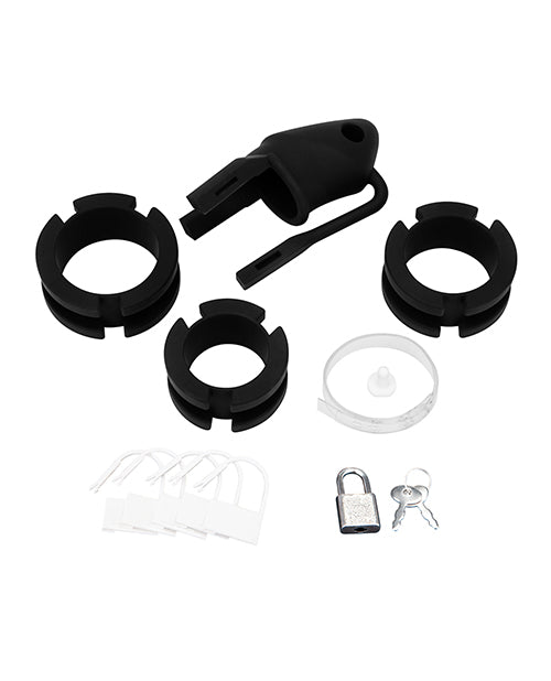 blue-line-2-silicone-mini-cock-cage-with-ball-divider-black2