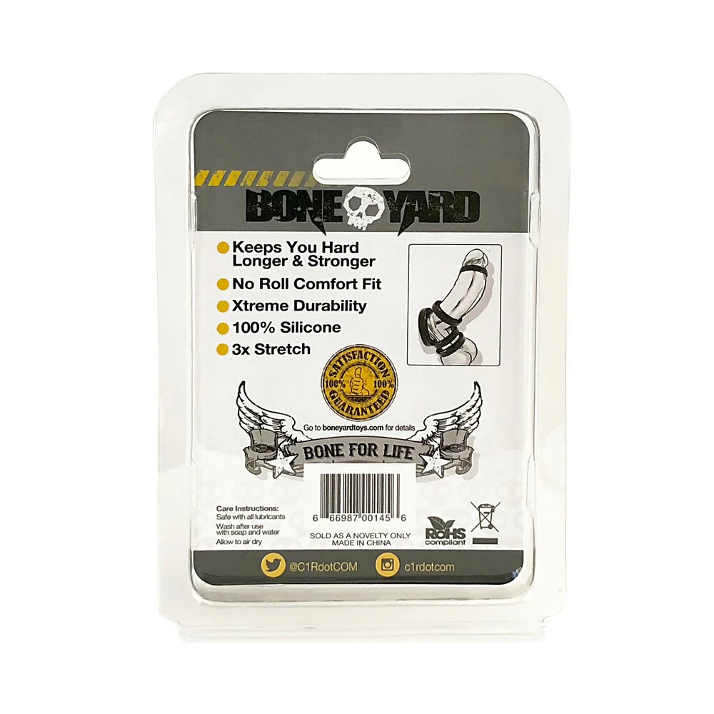 Boneyard Silicone Ring 45mm Black