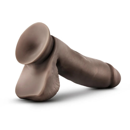Dr. Skin Glide Realistic 7 in. Self-Lubricating Dildo with Balls Brown
