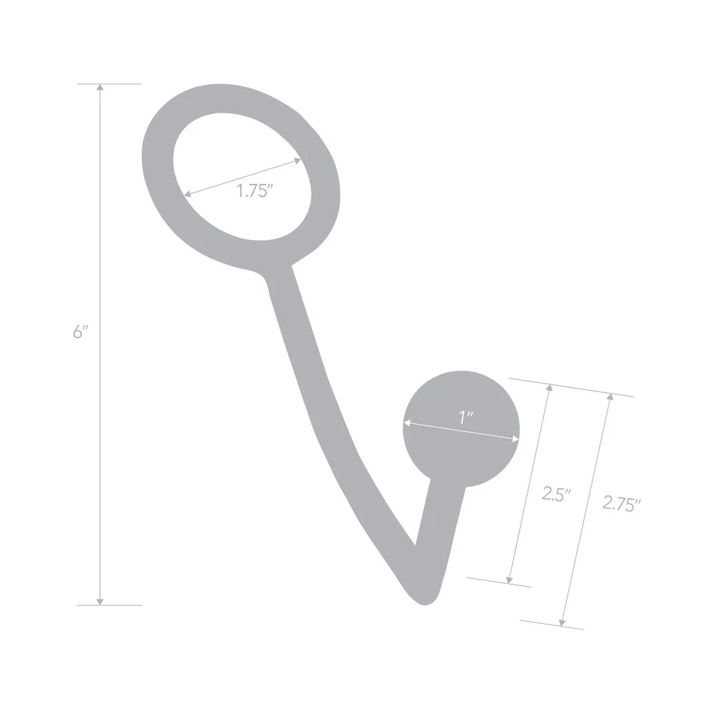 Blue Line Stainless Steel Anal Hook & Cock Ring