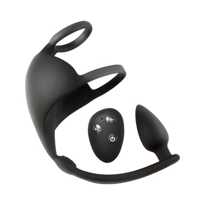 Magic Remote Scrotum Massager Plug Black