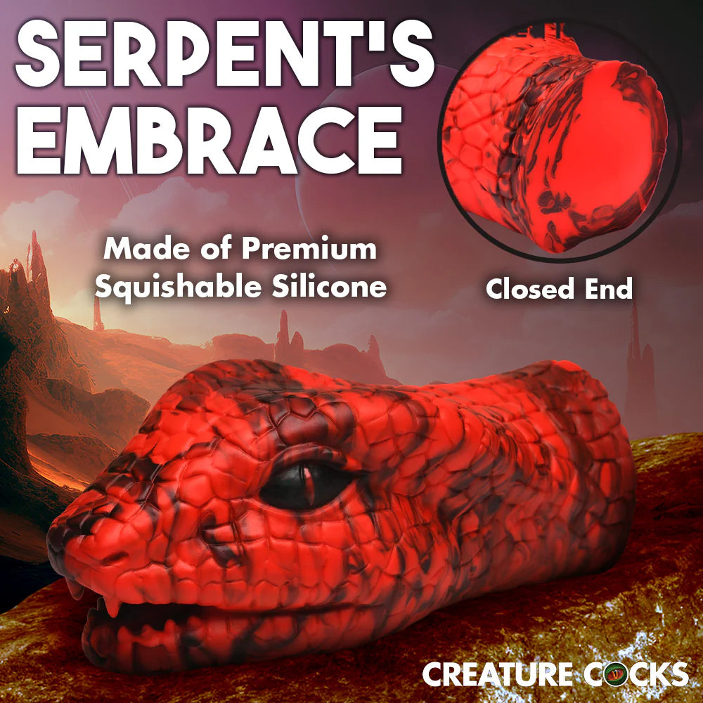 Creature Cocks Serpentine Stroker Silicone Masturbator Red