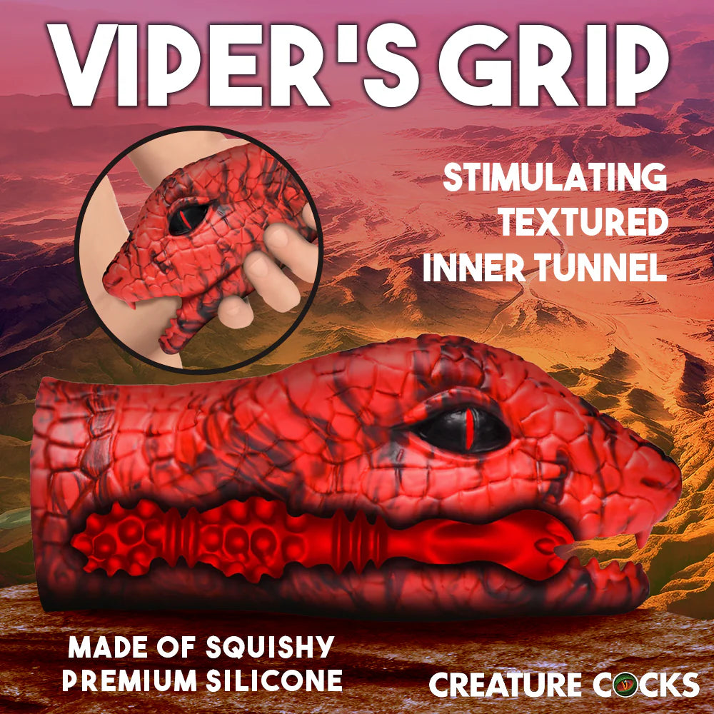 Creature Cocks Serpentine Stroker Silicone Masturbator Red