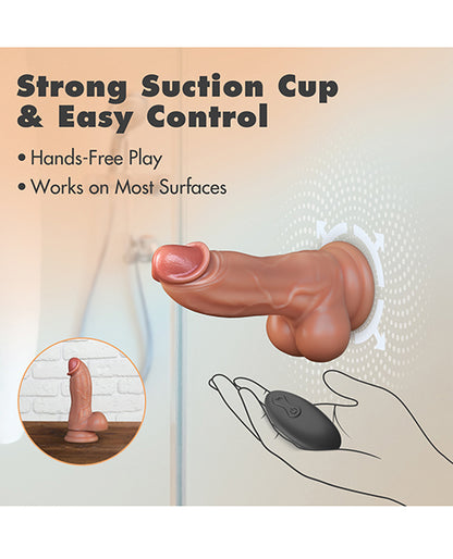 Dr. Skin 8.5 in Silicone Dr. Brody 8.5 in. Vibrating Dildo - Beige