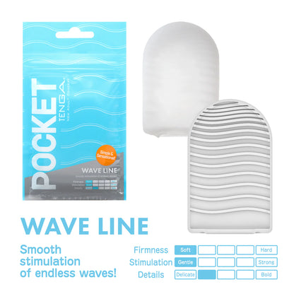 Tenga Pocket Masturbator Sleeve Wave Line