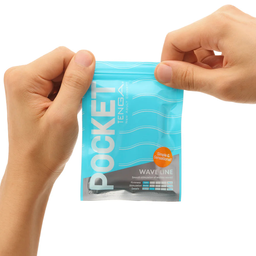 Tenga Pocket Masturbator Sleeve Wave Line